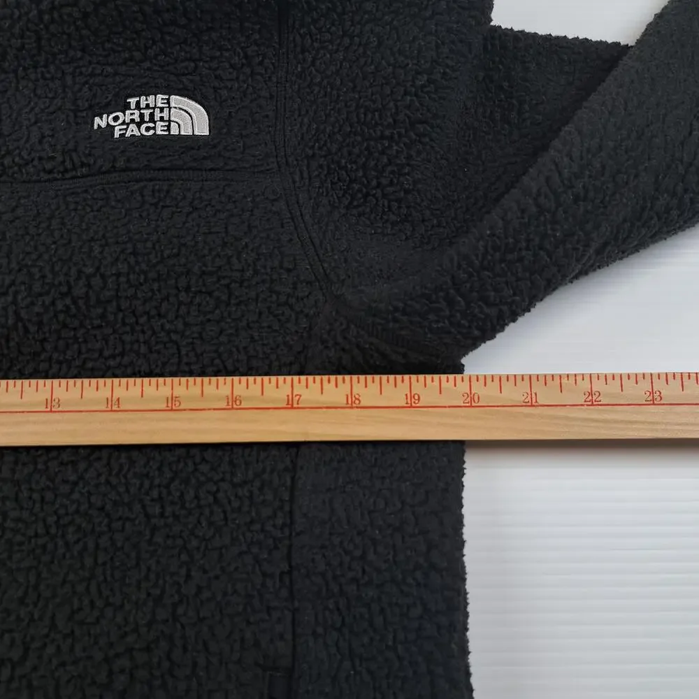 The North Face Jacket Mens Medium Black Sherpa Fleece Full Zip Outdoor Hiking